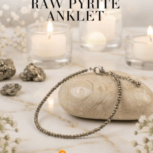 Raw Pyrite Crystal Anklet